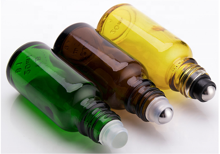 Biodegradable hot sale 20ml Perfume Essential Oil Bottles gold Glass Roller Bottle Jars Vials For Cosmetic