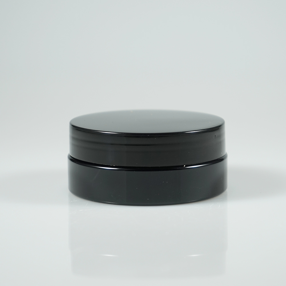 Black 25g 30g 50g 100g 150g 250g hair removal wax pet jar, plastic pomade container,empty screw cap tin