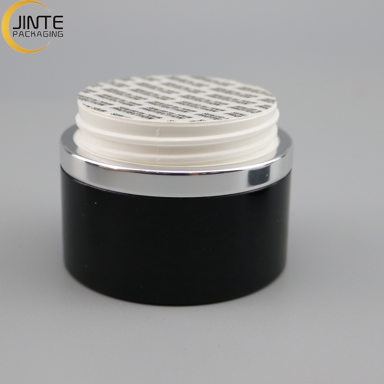 Black Aluminum Jar Aluminum Container With PP Jar Inside Nail Polish Jar 5g 15g 30g 50g
