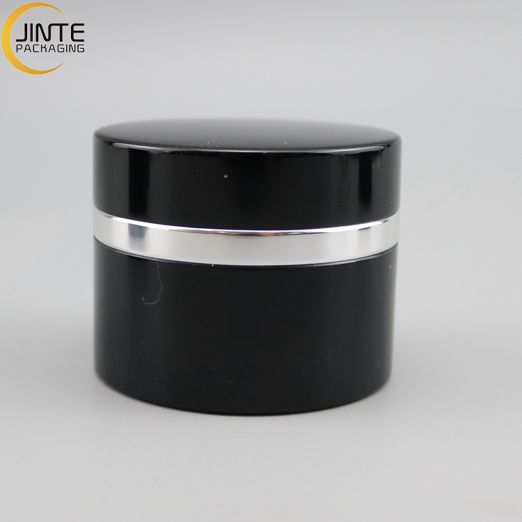 Black Aluminum Jar Aluminum Container With PP Jar Inside Nail Polish Jar 5g 15g 30g 50g