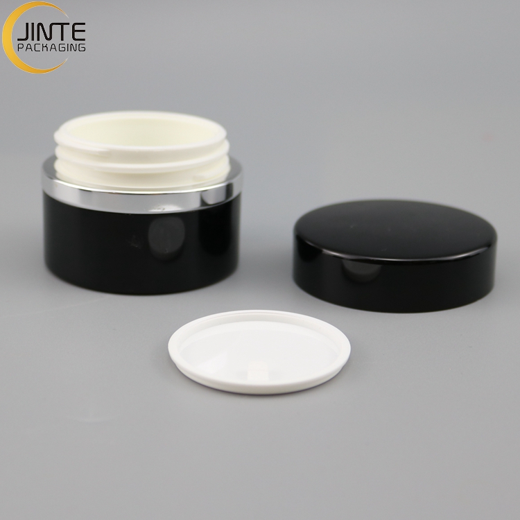 Black Aluminum Jar Aluminum Container With PP Jar Inside Nail Polish Jar 5g 15g 30g 50g