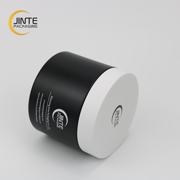 Black Colour Cosmetic Plastic Packaging Jar  With White Cover 30g 50g 100g 200g 250g
