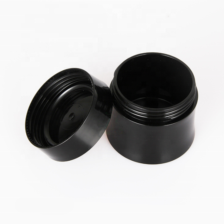 Black Cosmetic bottle container PP 15ml 30ml 50ml hair hair conditioner PP plastic empty cream jar with lid