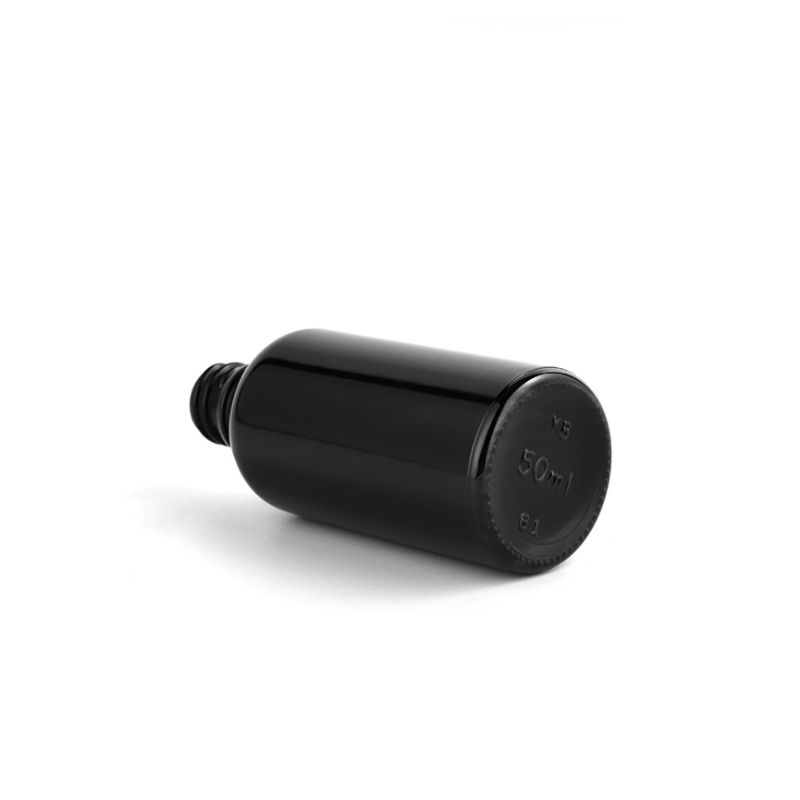 Black Glass Essential Oil Dropper Bottle for cosmetic