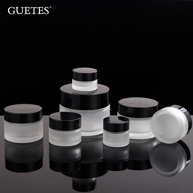 Black Gold Lids Body Scrub Butter Frosted Containers Custom Labels Glass Jars