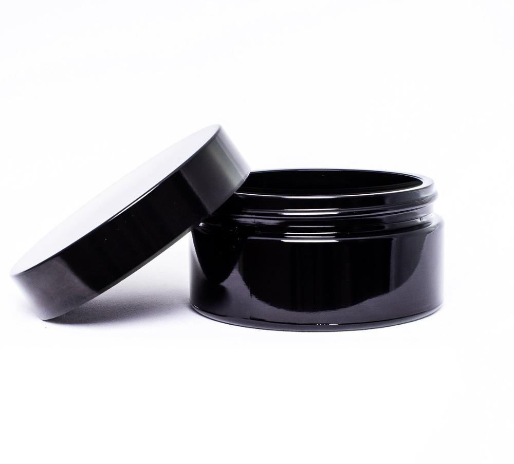 Black PET Empty jar Round Cosmetic Containers for Butter,Bath Sugar,Salt ,Scrubs