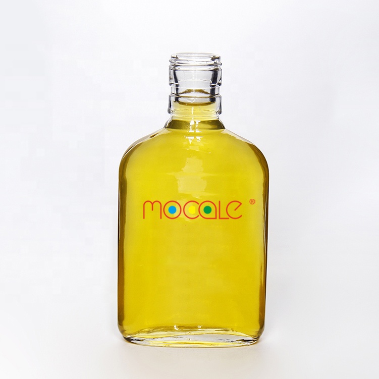 Black Painting Flat 200ml Hip Flask Beverage Frost Cold Brew Iced Coffee Wine Bottle Glass With Cap