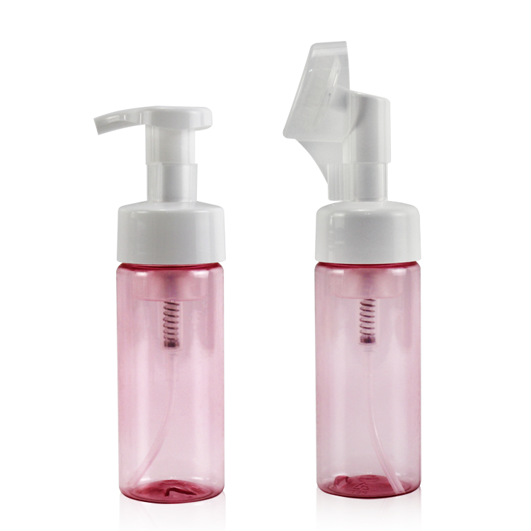 Black Pink Cosmetic Liquid Soap Foaming Dispenser Hand Wash Clear Plastic PET Frosted Empty Facial Brush Cleanser Bottles