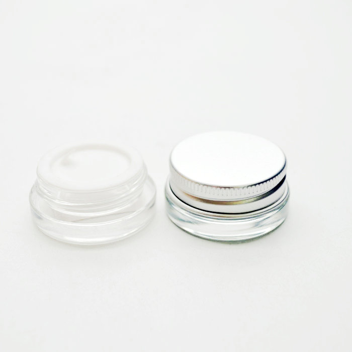 Black Screw Top Cap 7ml Low Profile Glass Concentrate Jar