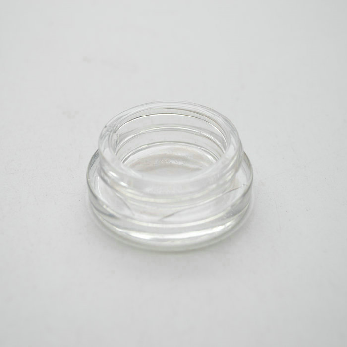 Black Screw Top Cap 7ml Low Profile Glass Concentrate Jar