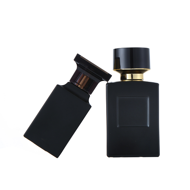 Black Square 50ML 100ML Cosmetic Bottle Refillable Perfume Spray Bottle