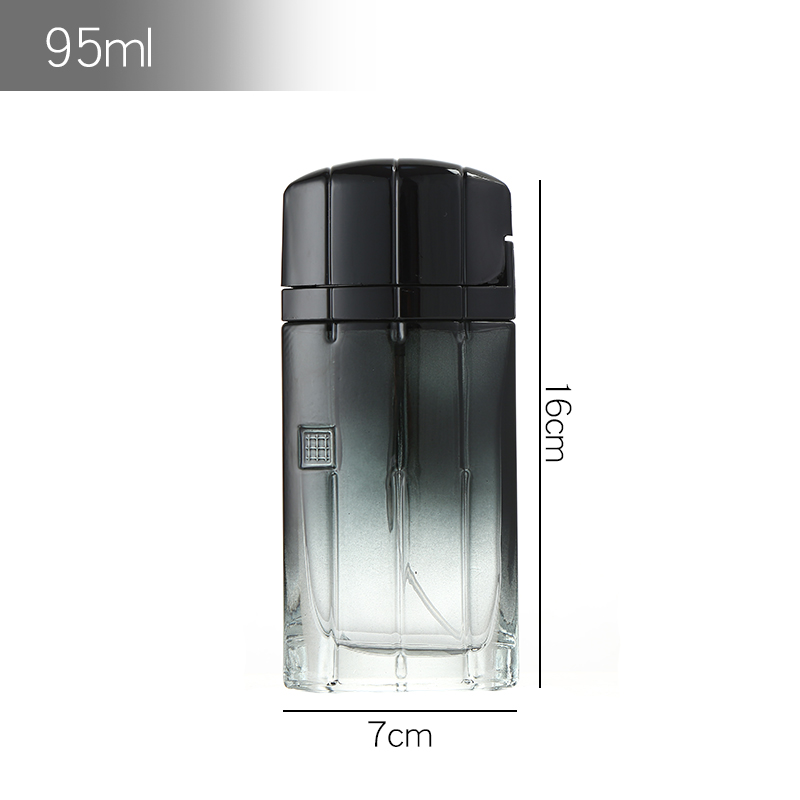 Black Square Perfume Bottle Stylish Perfume Empty Glass Bottle With Gold Cover