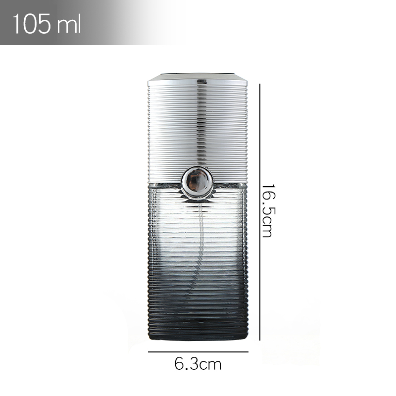 Black Square Perfume Bottle Stylish Perfume Empty Glass Bottle With Gold Cover