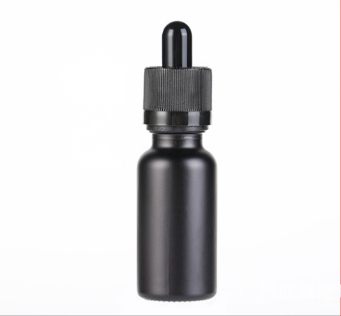 Black UV CBD Essential Oil Glass Bottles 5-100ml With Paper Tube Box