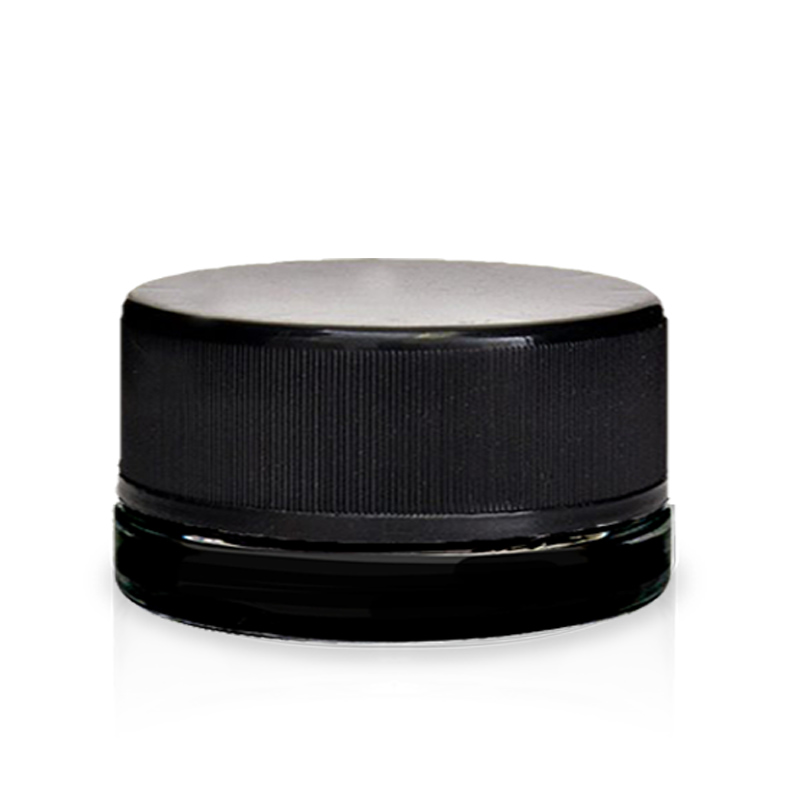 Black UV Child Resistant Glass Concentrate Jar 15ml