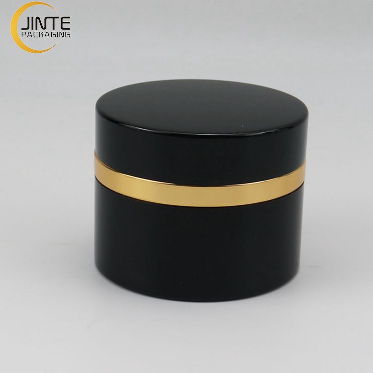 Black UV Gel Aluminum Jar With Gold Liner 5g 15g 30g 50g