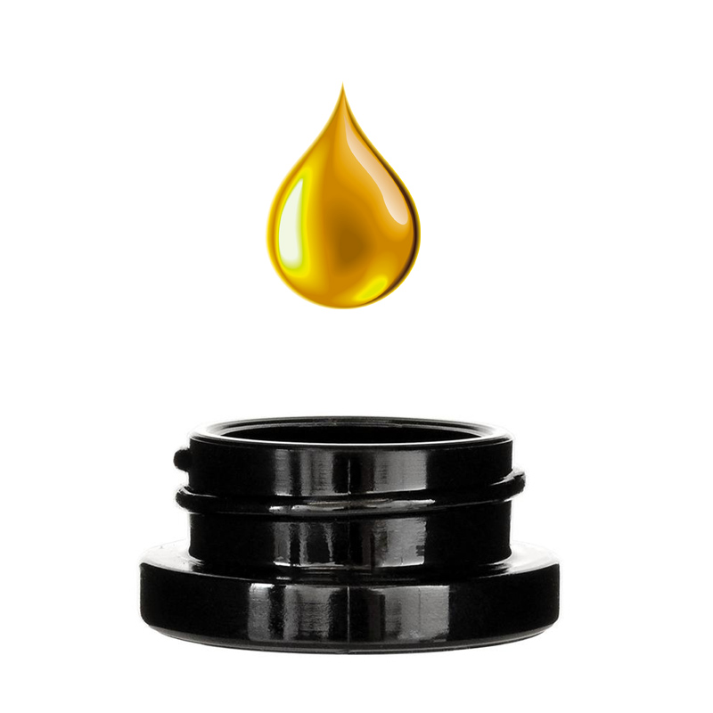 Black UV Proof Glass Herb Jars With Airtight Lids