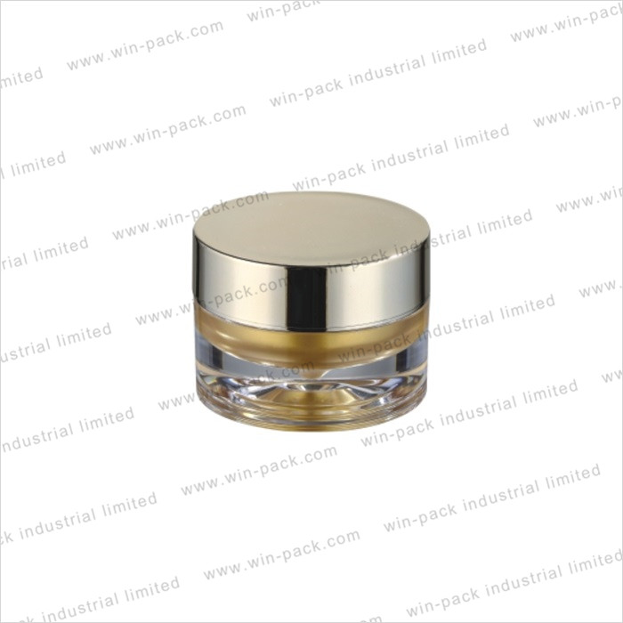 Black acrylic cosmetic cream jar 15ml 30ml 50ml plastic jar with pp inner