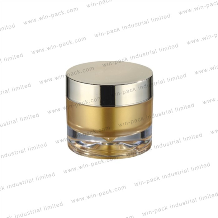 Black acrylic cosmetic cream jar 15ml 30ml 50ml plastic jar with pp inner