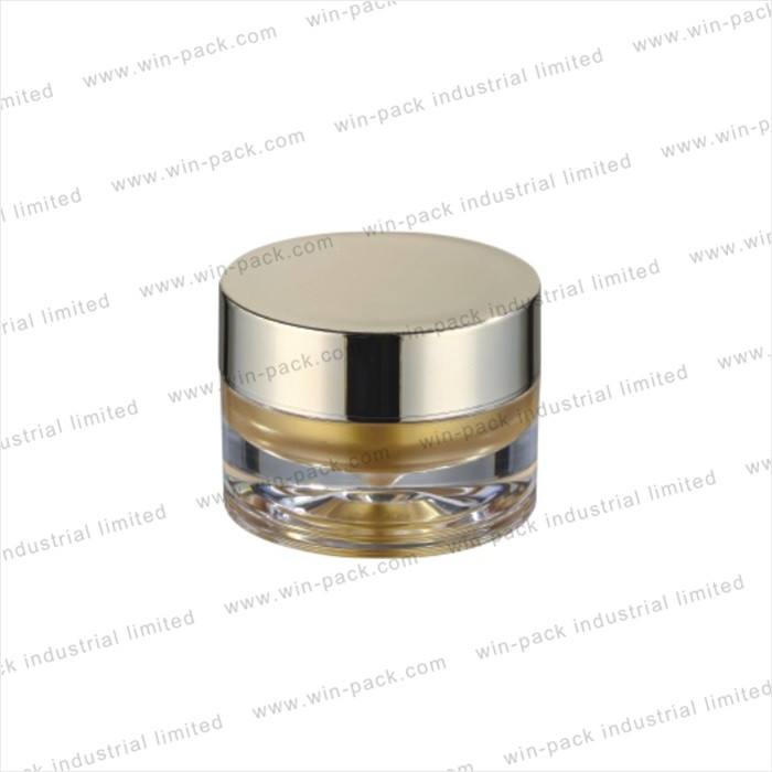 Black acrylic cosmetic cream jar 15ml 30ml 50ml plastic jar with pp inner