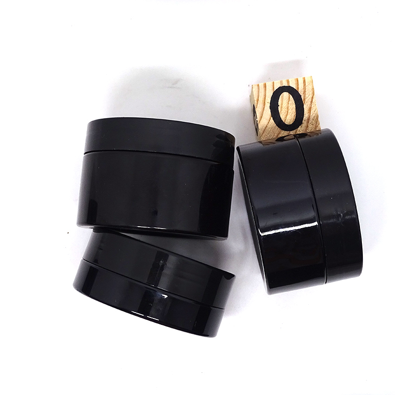 Black aluminum cover 500ml 16oz matte black plastic jar for hair care pomade