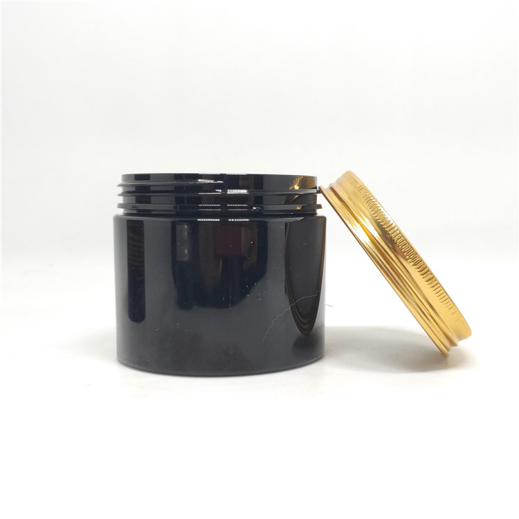Black cosmetic certification food sampling container 250 ml plastic