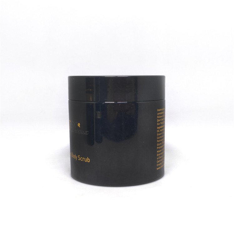 Black cosmetic certification food sampling container 250 ml plastic