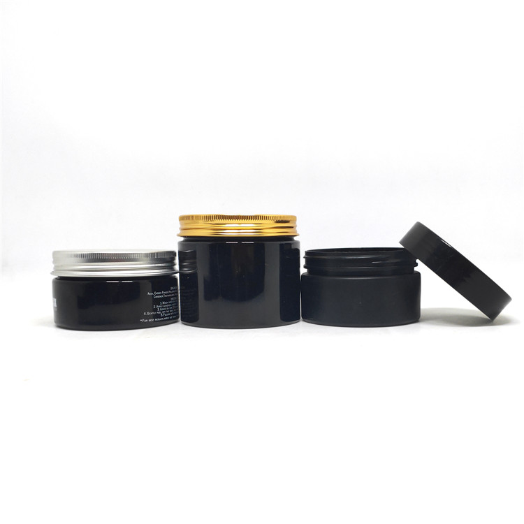 Black cosmetic certification food sampling container 250 ml plastic