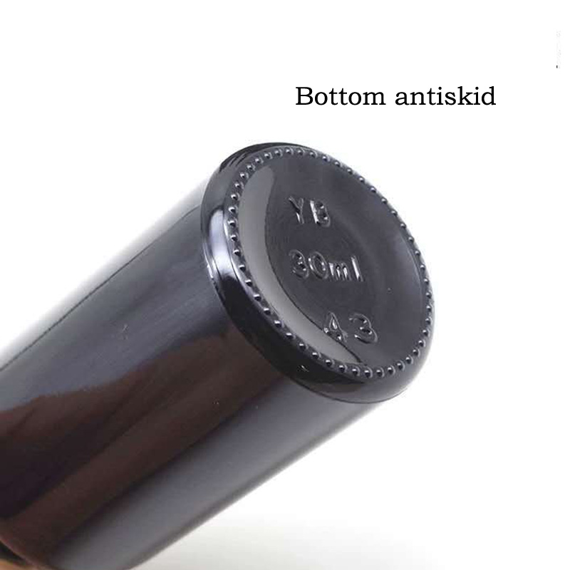 Black dropper bottle 5ml 10ml 15ml 30ml dropper glass bottle with bamboo lid