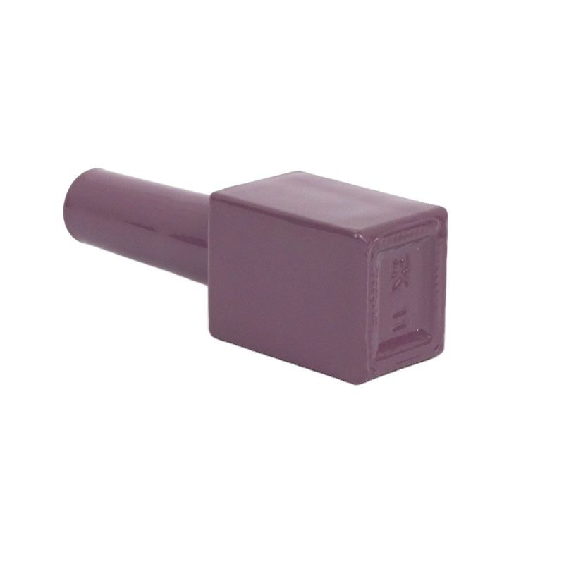 Black elegant colored custom square empty uv gel nail polish bottle