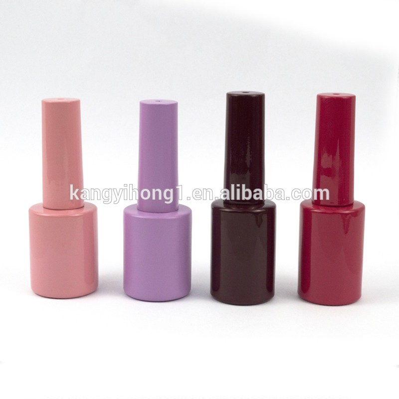 Black elegant colored custom square empty uv gel nail polish bottle