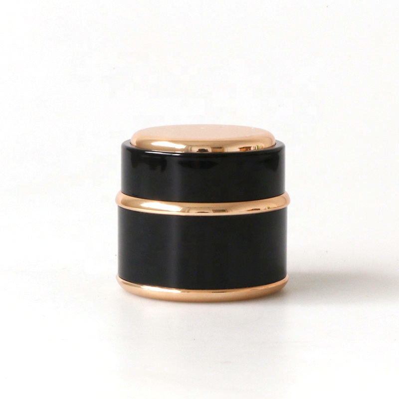 Black empty 50g skin care cream jar white 50ml cosmetic pot