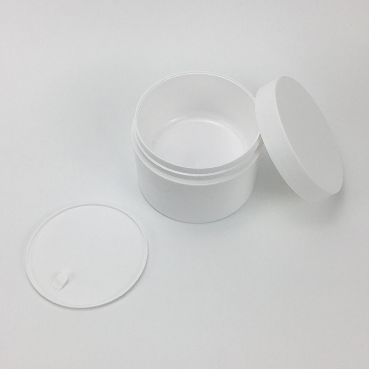 Black empty plastic sealable double wall PP jar 10ml - 250ml for hair mask