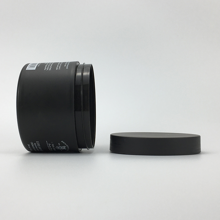 Black empty plastic sealable double wall PP jar 10ml - 250ml for hair mask