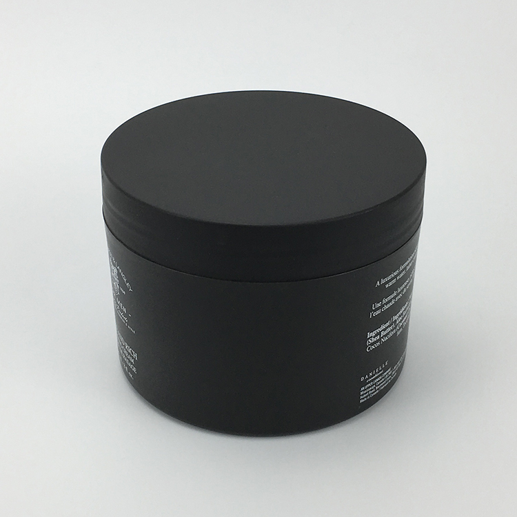 Black empty plastic sealable double wall PP jar 10ml - 250ml for hair mask