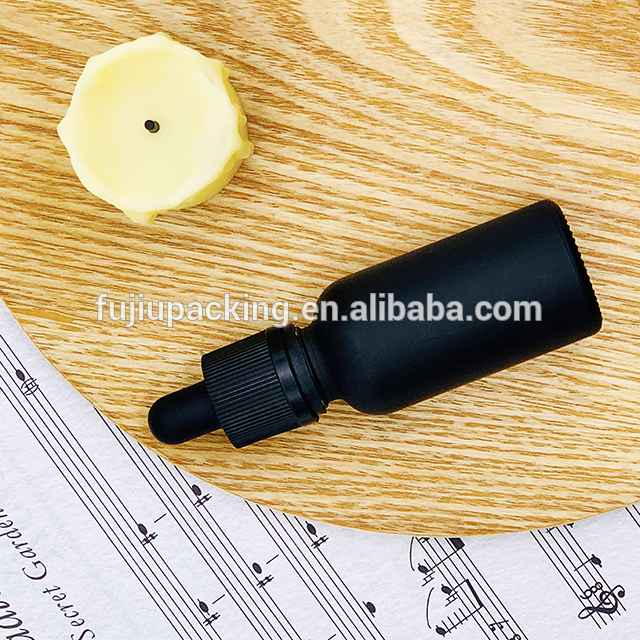 Black essential oil bottle glass dropper bottle 30ml for cbd oil