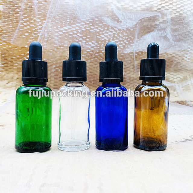 Black essential oil bottle glass dropper bottle 30ml for cbd oil
