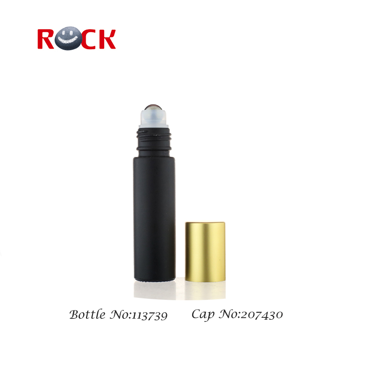 Black frost 10 ml roller glass bottles eye cream roll on bottle for sale