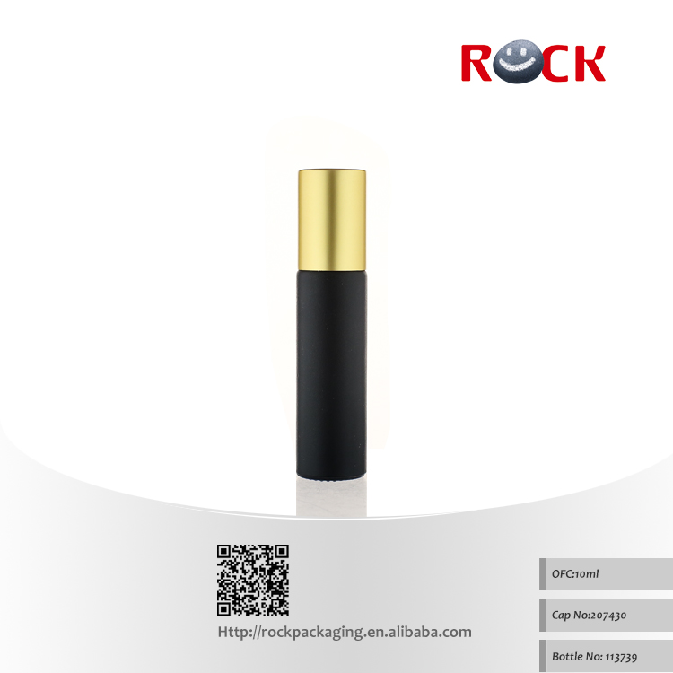 Black frost 10 ml roller glass bottles eye cream roll on bottle for sale