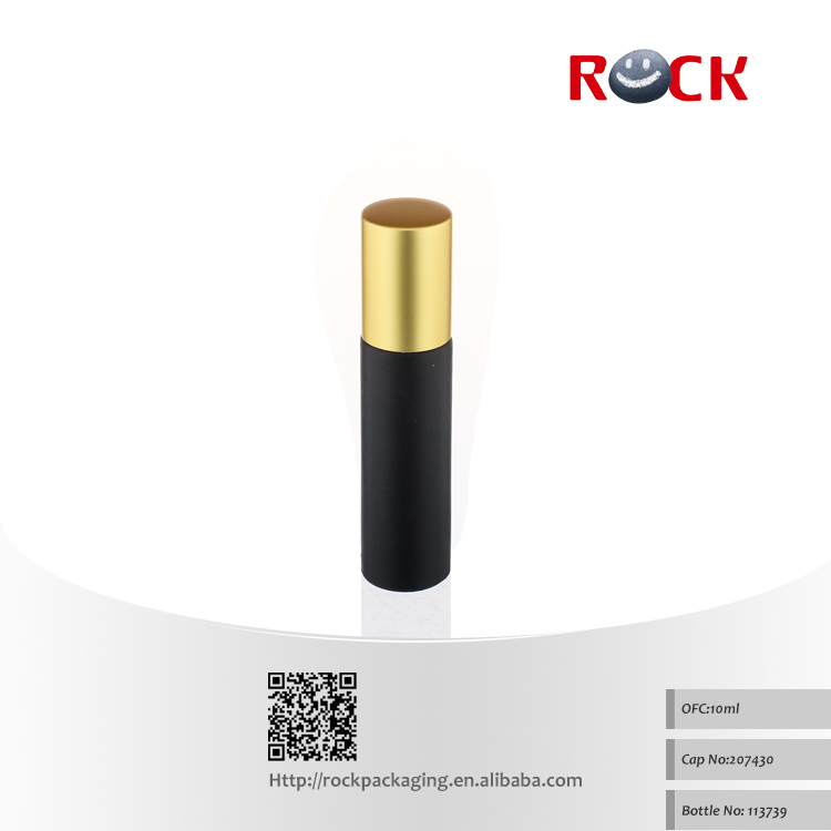 Black frost 10 ml roller glass bottles eye cream roll on bottle for sale
