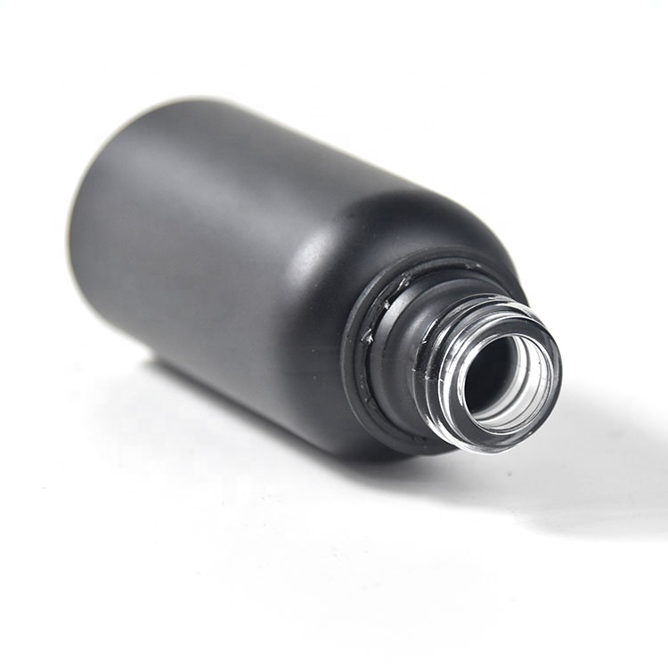 Black frosted essential oil glass dropper bottle 10ml