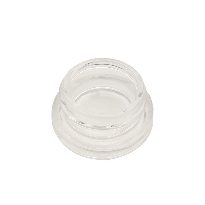 Black lid 5ml 5g containers concentrate glass jars with child proof cap