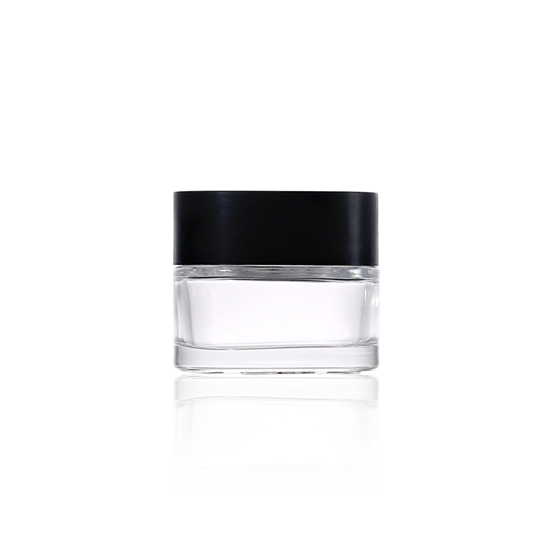 Black series men cosmetic bottle glass with pump