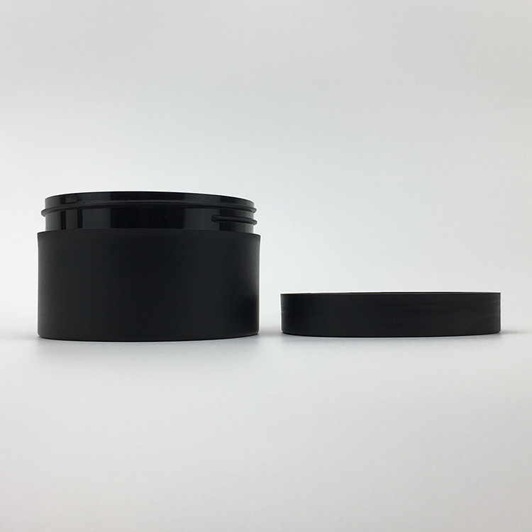 Black thick double wall 100ml 150ml 250ml plastic PP jar for body butter