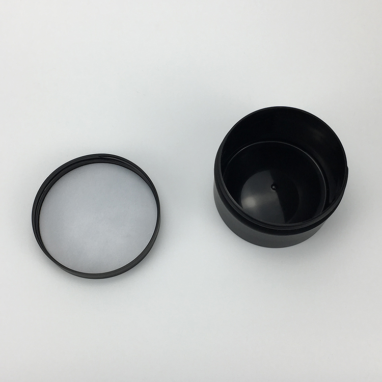 Black thick double wall 100ml 150ml 250ml plastic PP jar for body butter