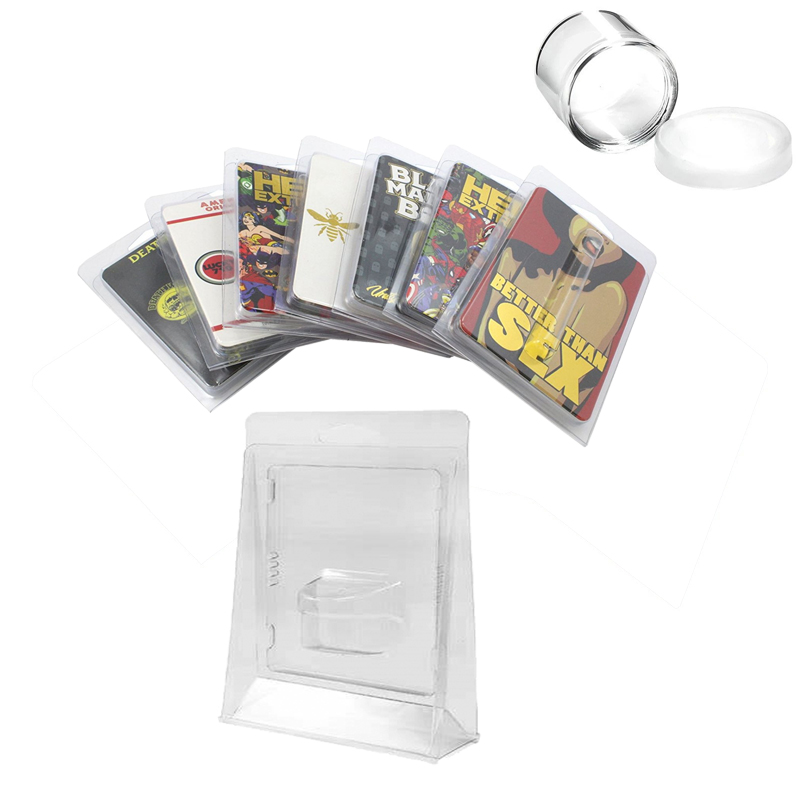 Blister and Clamshell Insert Cards Small Wax Concentrate Glass Jar Silicone Lid