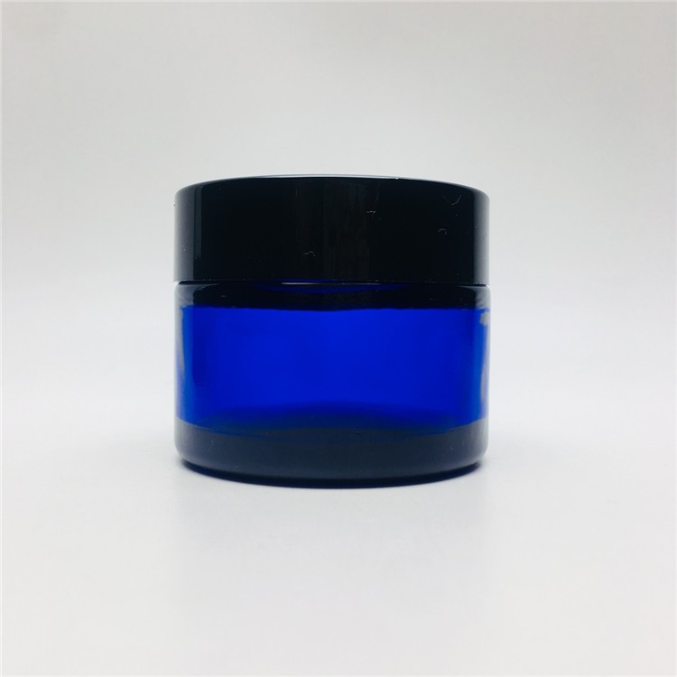 Blue Amber Empty 20g 30g 50g glass jars cosmetic cream containers empty glass spray cream jars