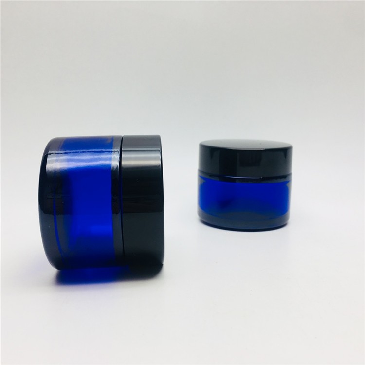 Blue Amber Empty 20g 30g 50g glass jars cosmetic cream containers empty glass spray cream jars