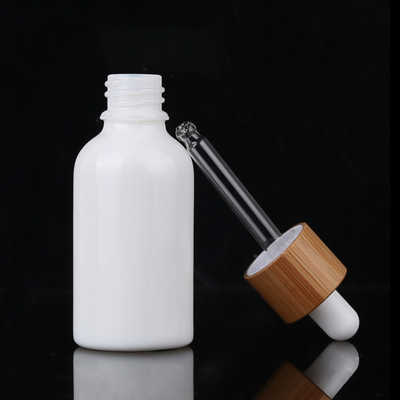 Blue Amber Matte 30ml Essential Oil Bottle Frosted Glass Dropper Bottles with Bamb Pump