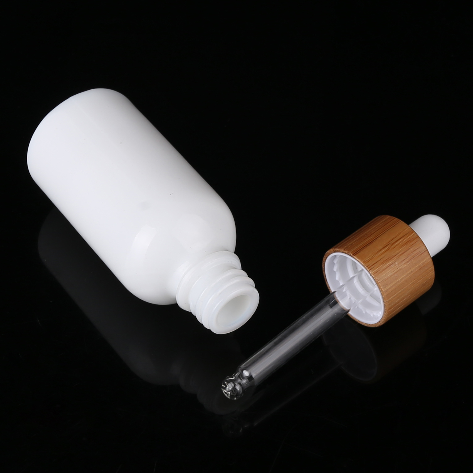 Blue Amber Matte 30ml Essential Oil Bottle Frosted Glass Dropper Bottles with Bamb Pump